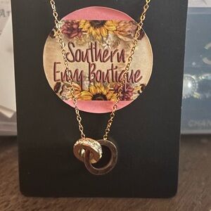 Gold and Diamond Interlinked Necklace